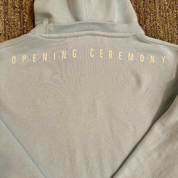 Rare Vintage Inspired Esprit Open Ceremony Baby Blue Pullover Hoodie in XS - Picture 6 of 14